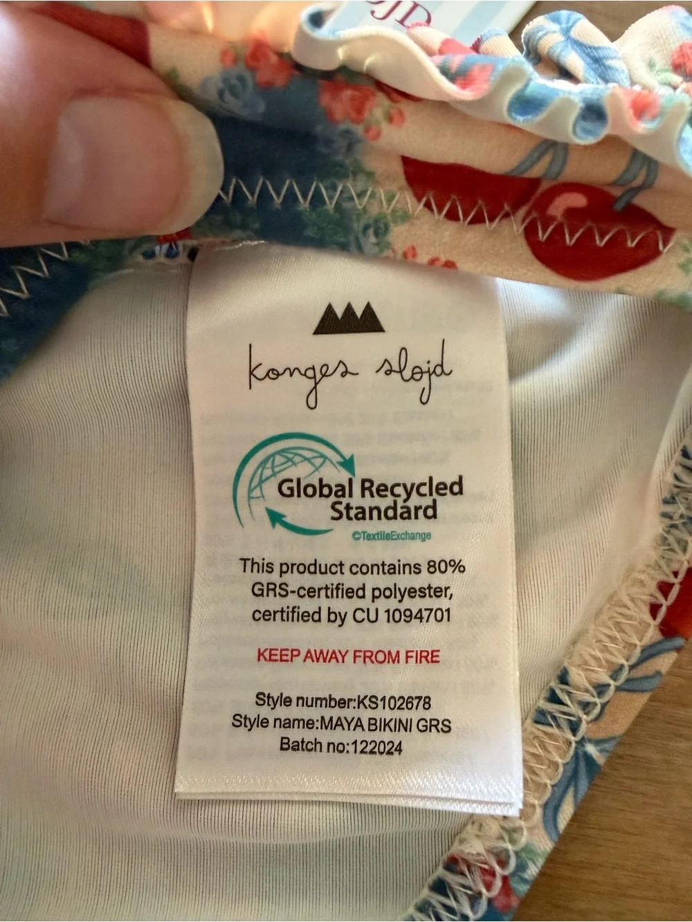 NWT Konges Sløjd Cherry Bow Blue Maya Bikini Grs 2PC Multiple Sizes